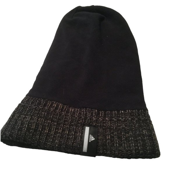 Adiadas Stella McCartney Winter knit hat cap Woman's OS Black gray - Picture 1 of 3